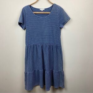 Jane and Delancey ||  Blue Striped Dress; Size S